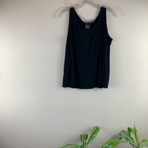 Eileen Fisher Black 100% Silk Shell Tank Top